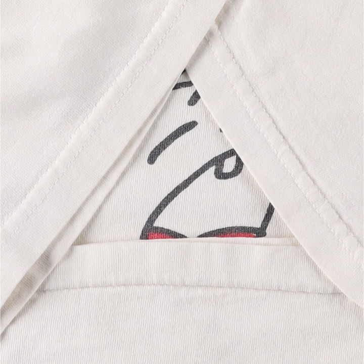 Vintage 90'S TULTEX printed T-shirt, size L for men cotton white type Vintage Second Hand