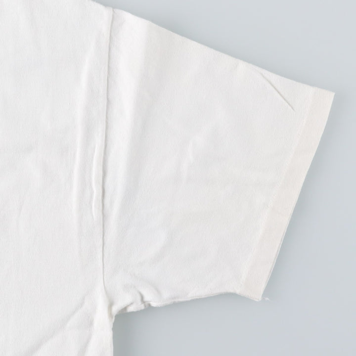 90'S Hanes Heavyweight Printed T-shirt Made in USA Men's XL Vintage cotton white type Vintage Second Hand
