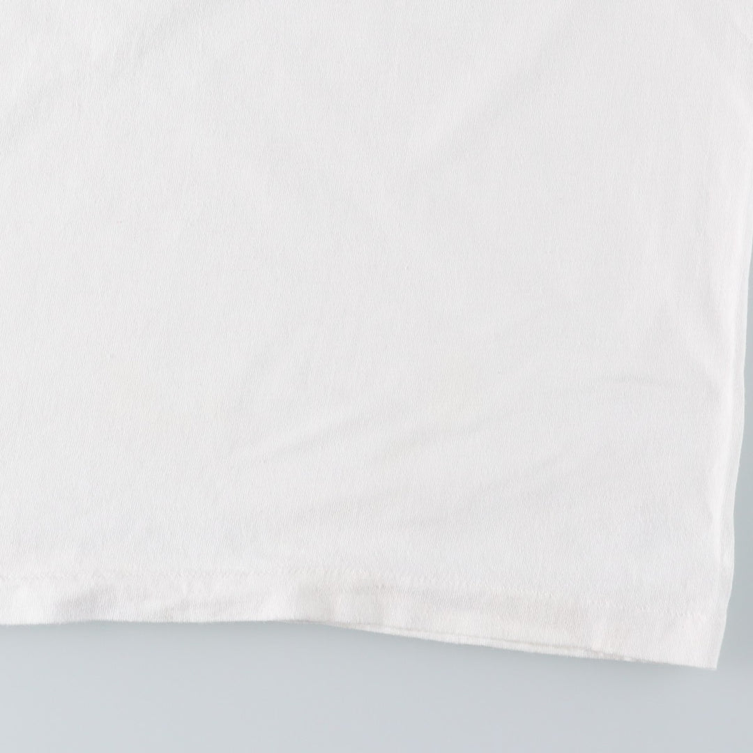 90'S Hanes Heavyweight Printed T-shirt Made in USA Men's XL Vintage cotton white type Vintage Second Hand