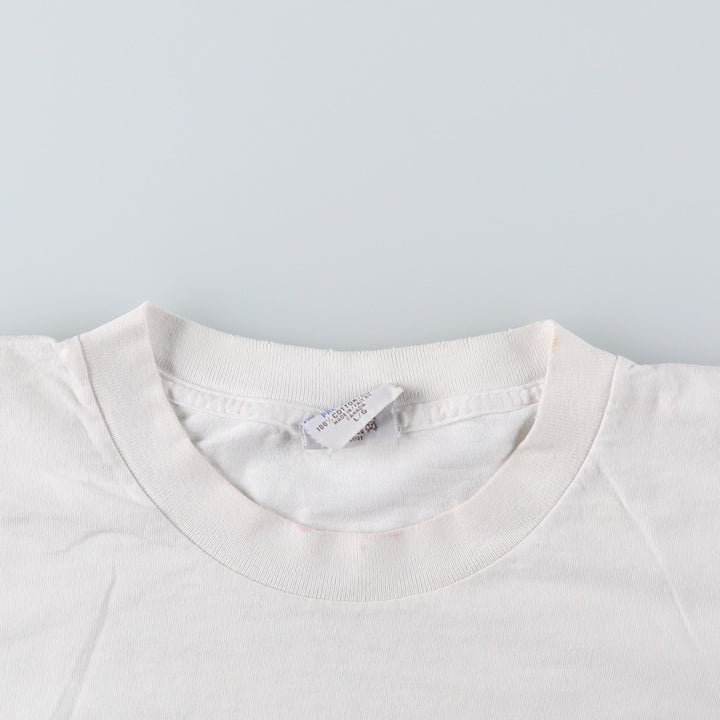 90'S Gildan Heavy Weight Print T-Shirt, Made in Canada, Men's Size L (approx.), Vintage cotton white type Vintage Second Hand