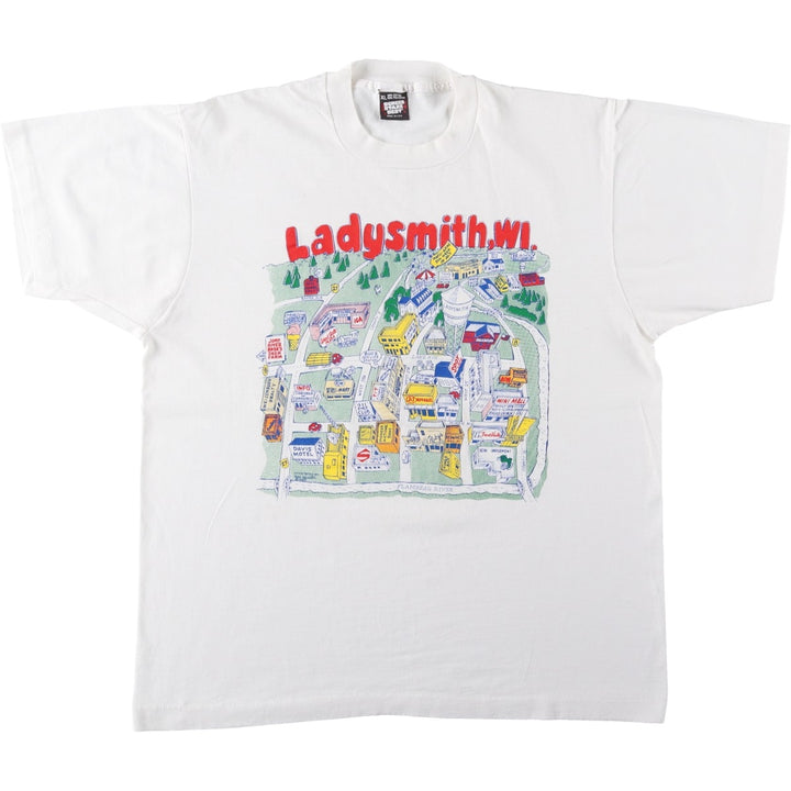 Screen Stars Best Print T-Shirt, Made in USA, Men's XL (approx.), Vintage. cotton white type Vintage Second Hand