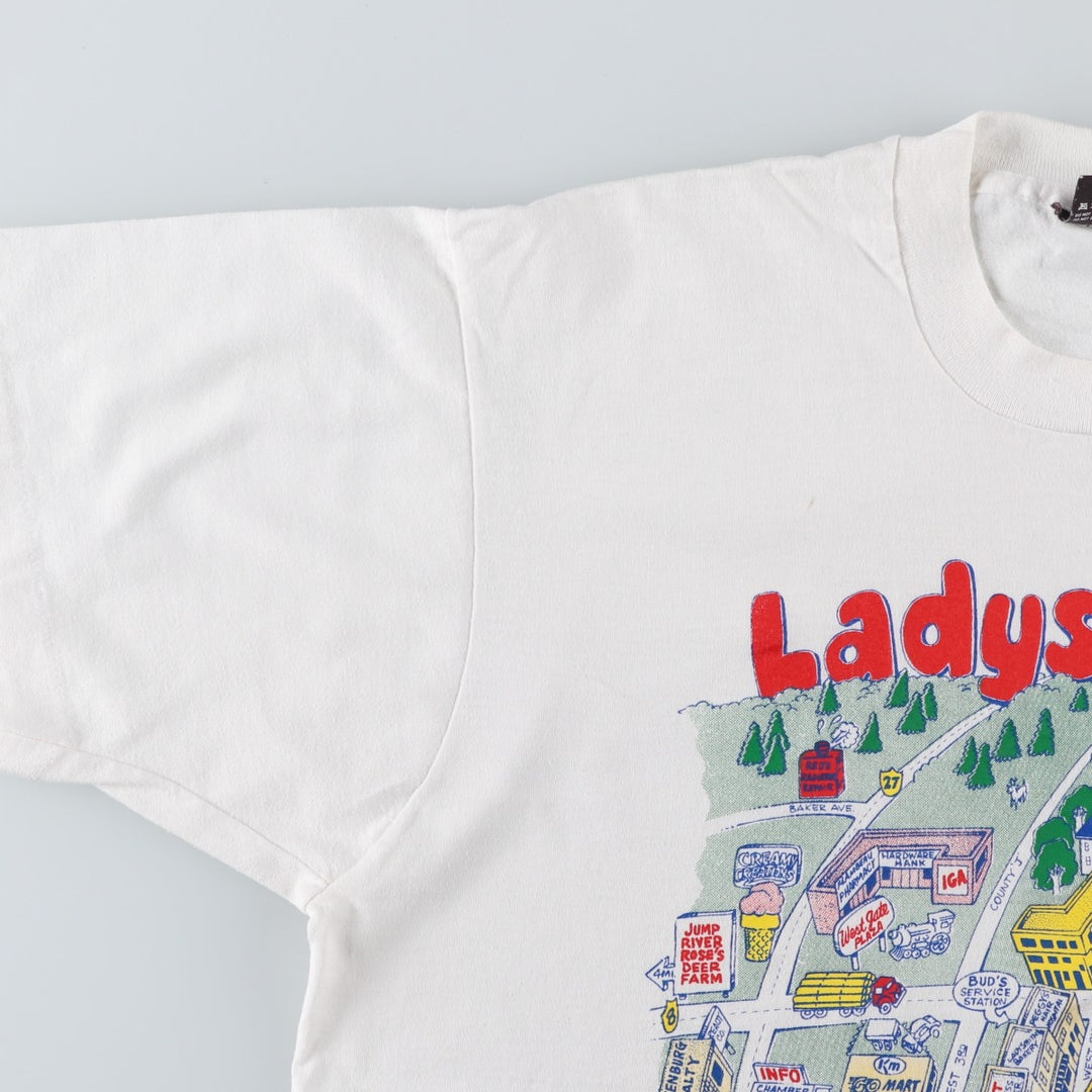 Screen Stars Best Print T-Shirt, Made in USA, Men's XL (approx.), Vintage. cotton white type Vintage Second Hand