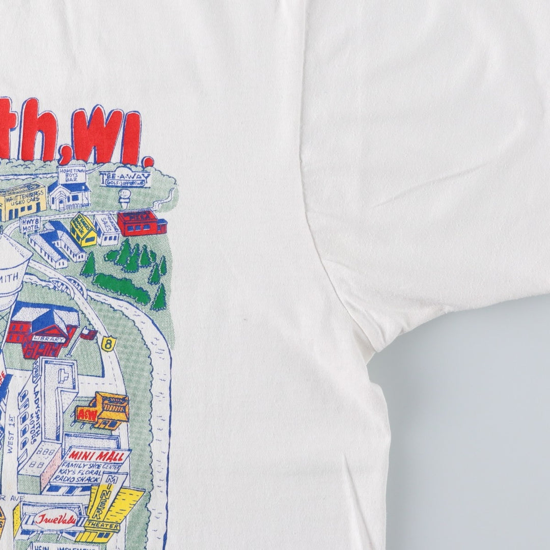Screen Stars Best Print T-Shirt, Made in USA, Men's XL (approx.), Vintage. cotton white type Vintage Second Hand