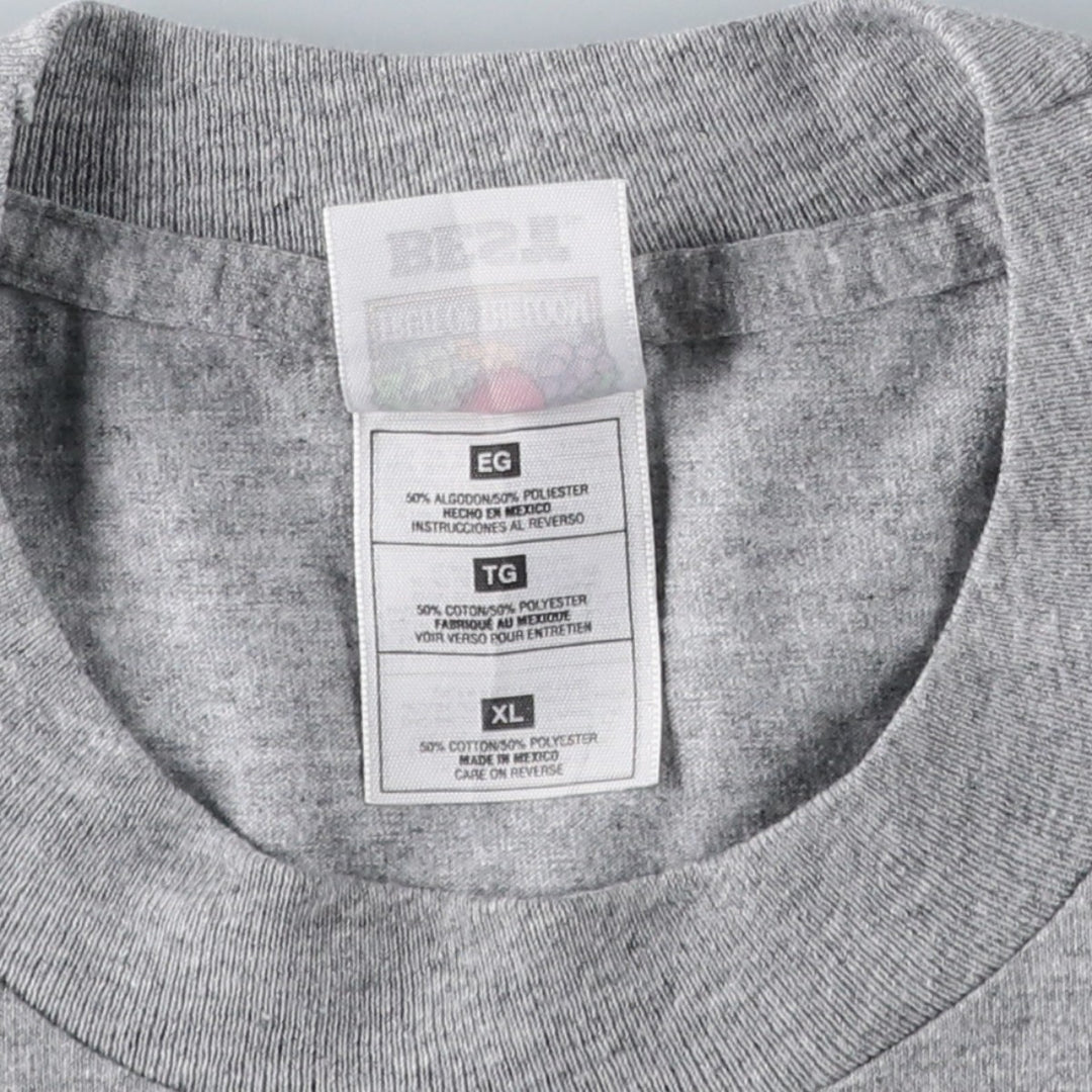 90'S Fruit of the Loom Best Message Print T-Shirt, Men's XL equivalent, Vintage cotton gray type Vintage Second Hand