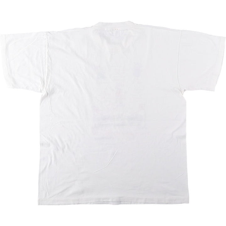 Printed T-shirt, men's size XL cotton white type Vintage Second Hand