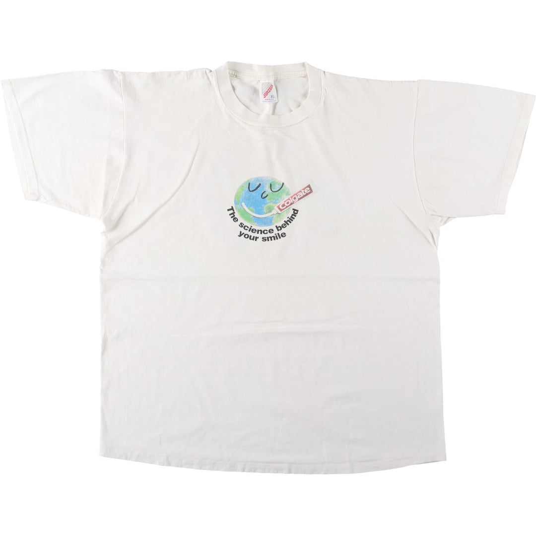 90'S Jerzees Printed T-shirt Made in USA Men's XL Vintage cotton white type Vintage Second Hand