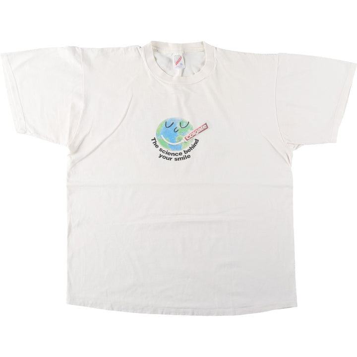 90'S Jerzees Printed T-shirt Made in USA Men's XL Vintage cotton white type Vintage Second Hand