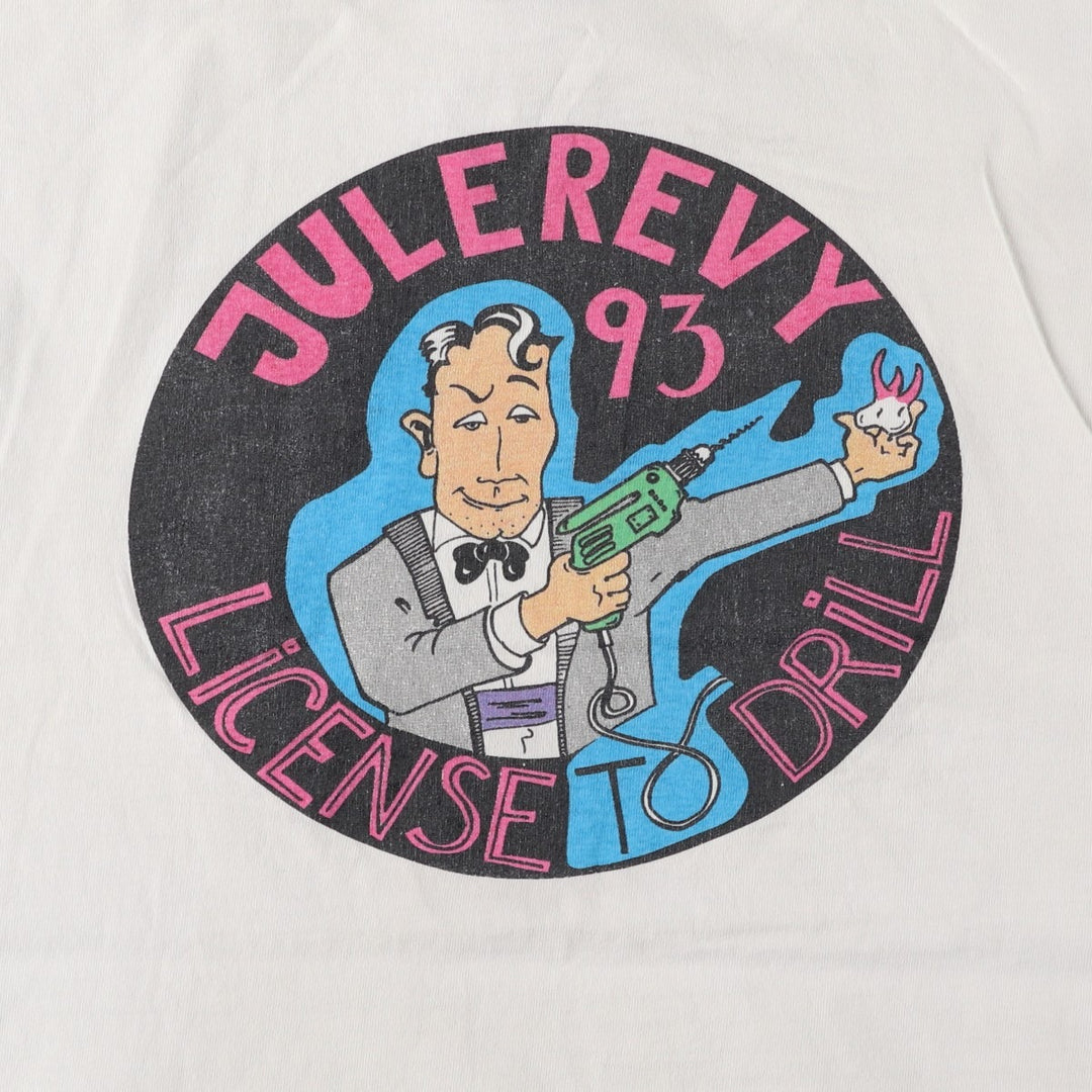 90'S Jerzees Printed T-shirt Made in USA Men's XL Vintage cotton white type Vintage Second Hand