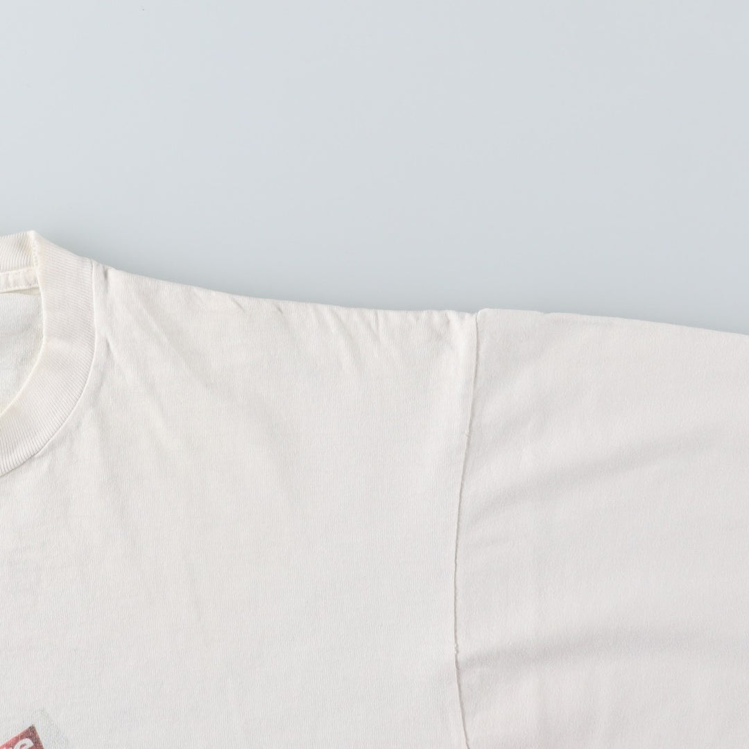 90'S Jerzees Printed T-shirt Made in USA Men's XL Vintage cotton white type Vintage Second Hand