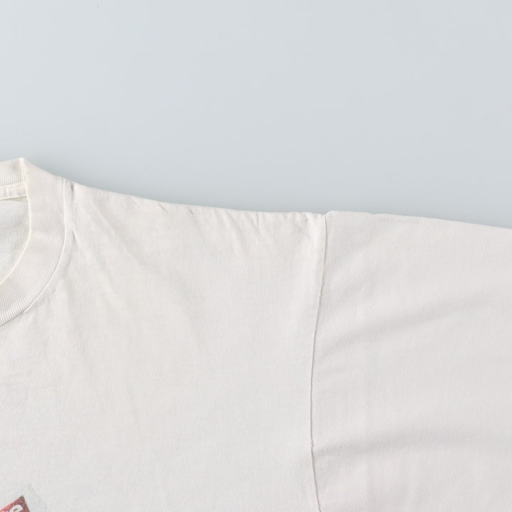 90'S Jerzees Printed T-shirt Made in USA Men's XL Vintage cotton white type Vintage Second Hand