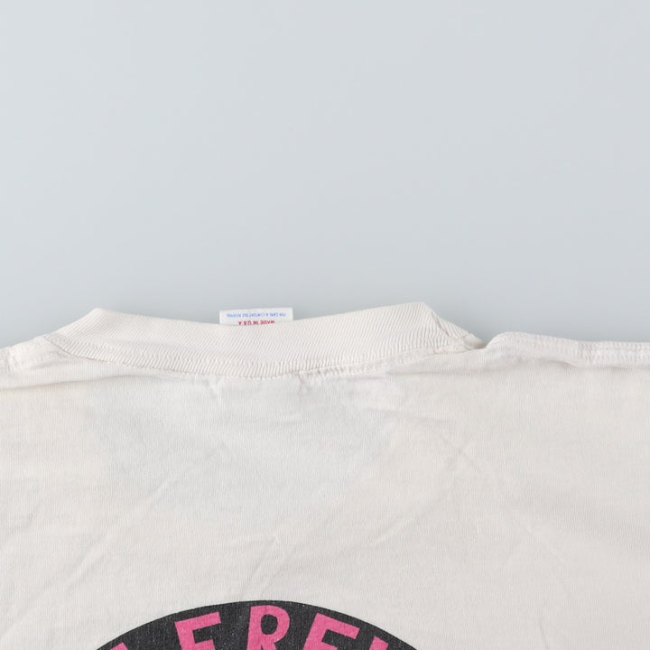 90'S Jerzees Printed T-shirt Made in USA Men's XL Vintage cotton white type Vintage Second Hand