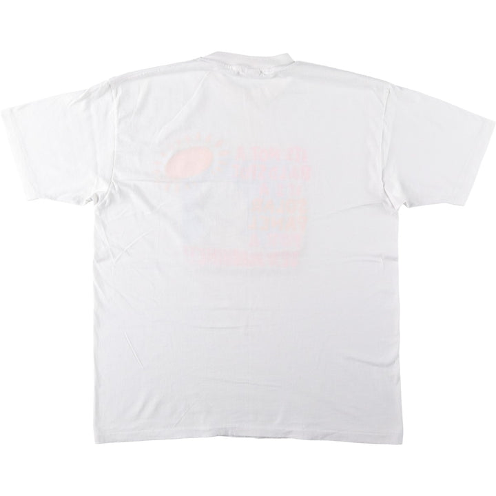 90'S Anvil Print T-Shirt, Made in USA, Men's XL equivalent, Vintage American Casual Style cotton white type Vintage Second Hand