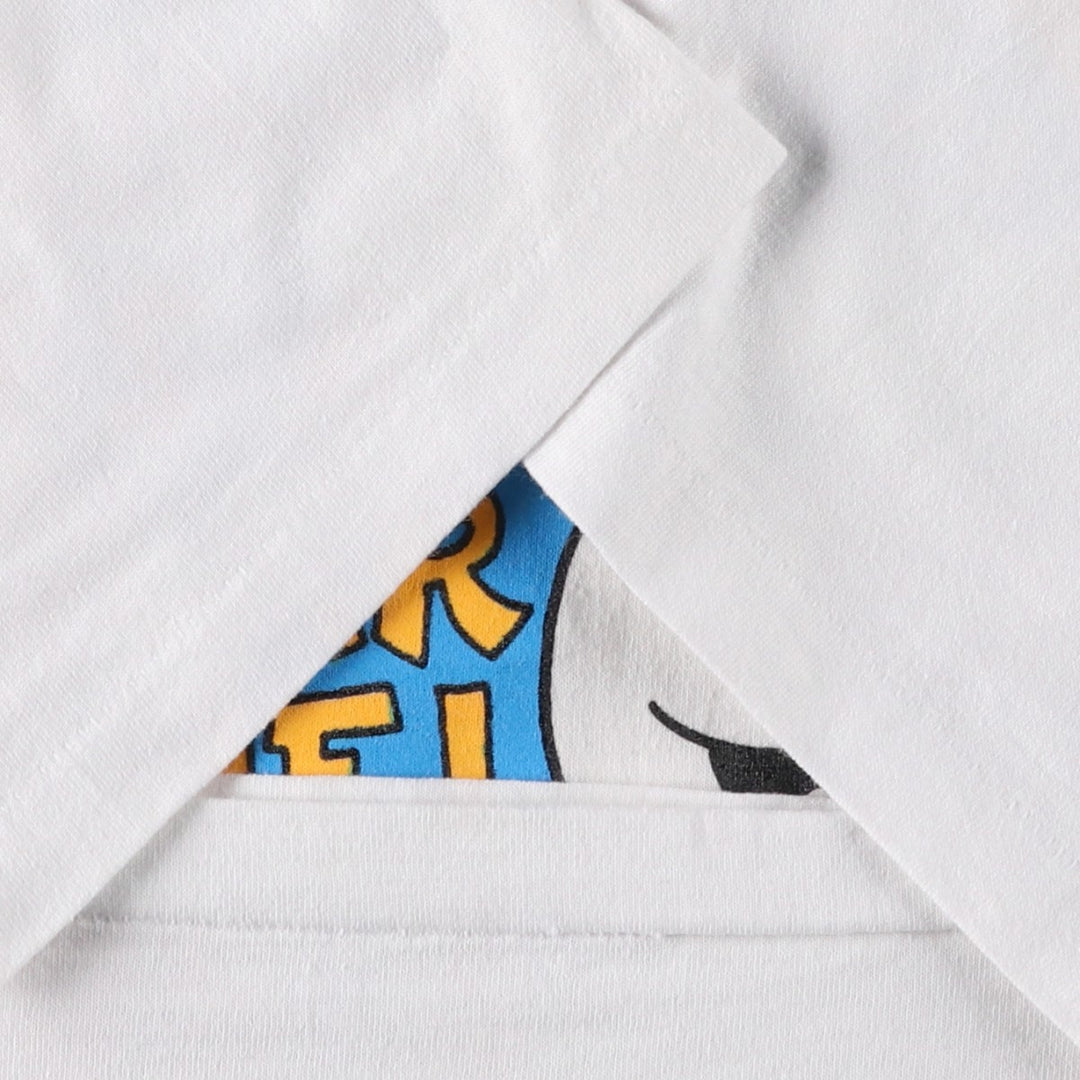 90'S Anvil Print T-Shirt, Made in USA, Men's XL equivalent, Vintage American Casual Style cotton white type Vintage Second Hand
