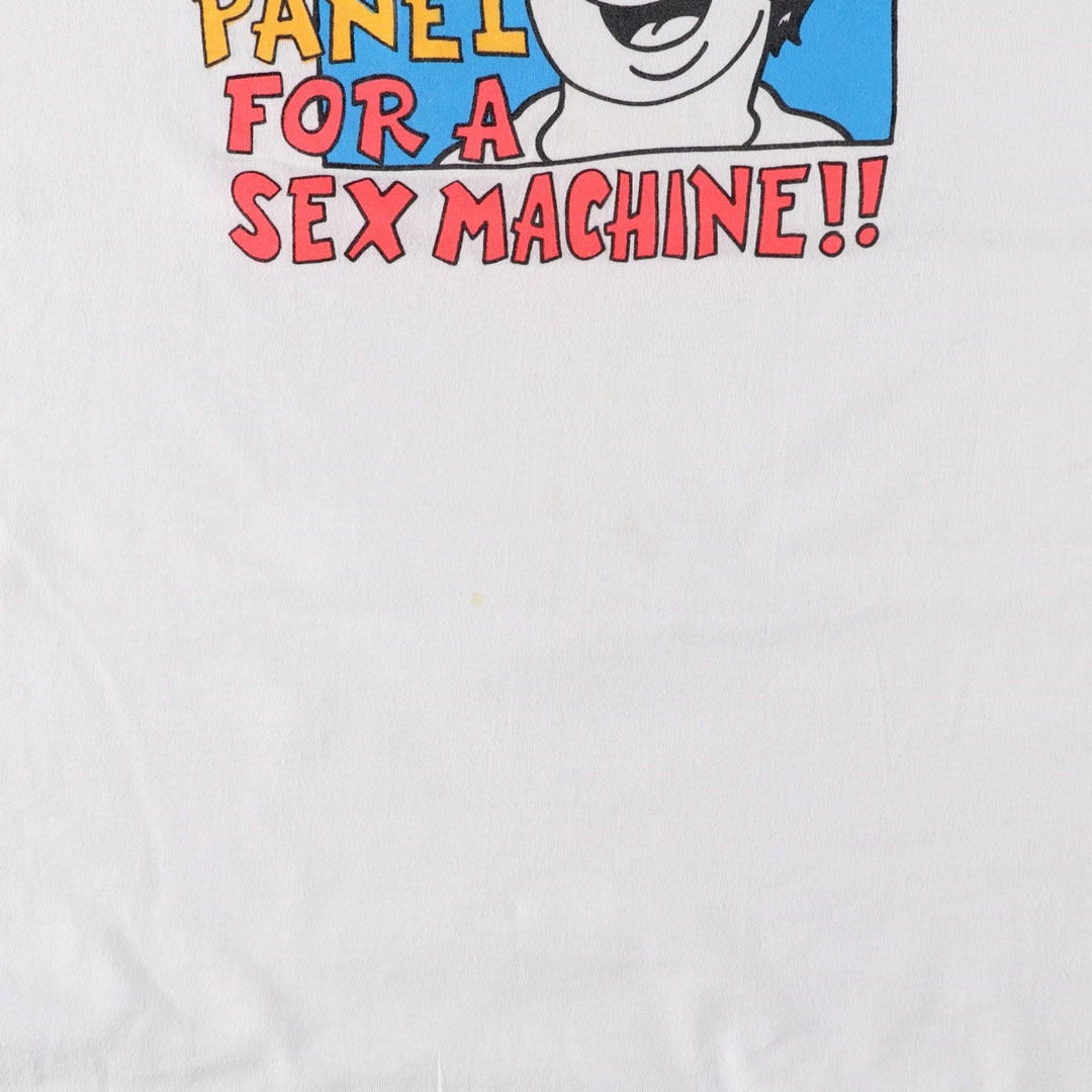 90'S Anvil Print T-Shirt, Made in USA, Men's XL equivalent, Vintage American Casual Style cotton white type Vintage Second Hand