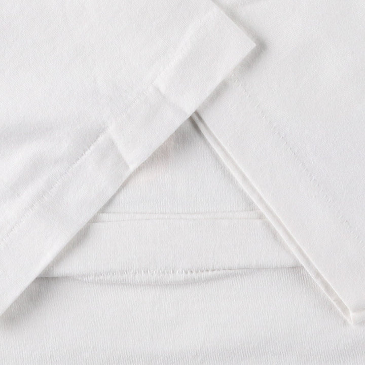 90'S Fruit of the Loom Best Printed T-shirt, Made in USA, Men's L size, Vintage cotton white type Vintage Second Hand