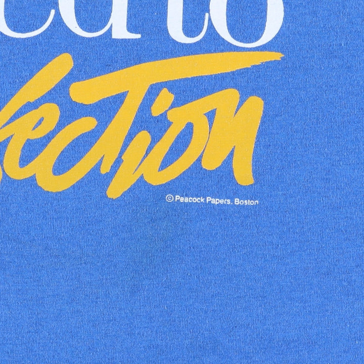 90'S Screen Stars Best Print T-Shirt, Made in Canada, Men's XL equivalent, Vintage cotton blue type Vintage Second Hand