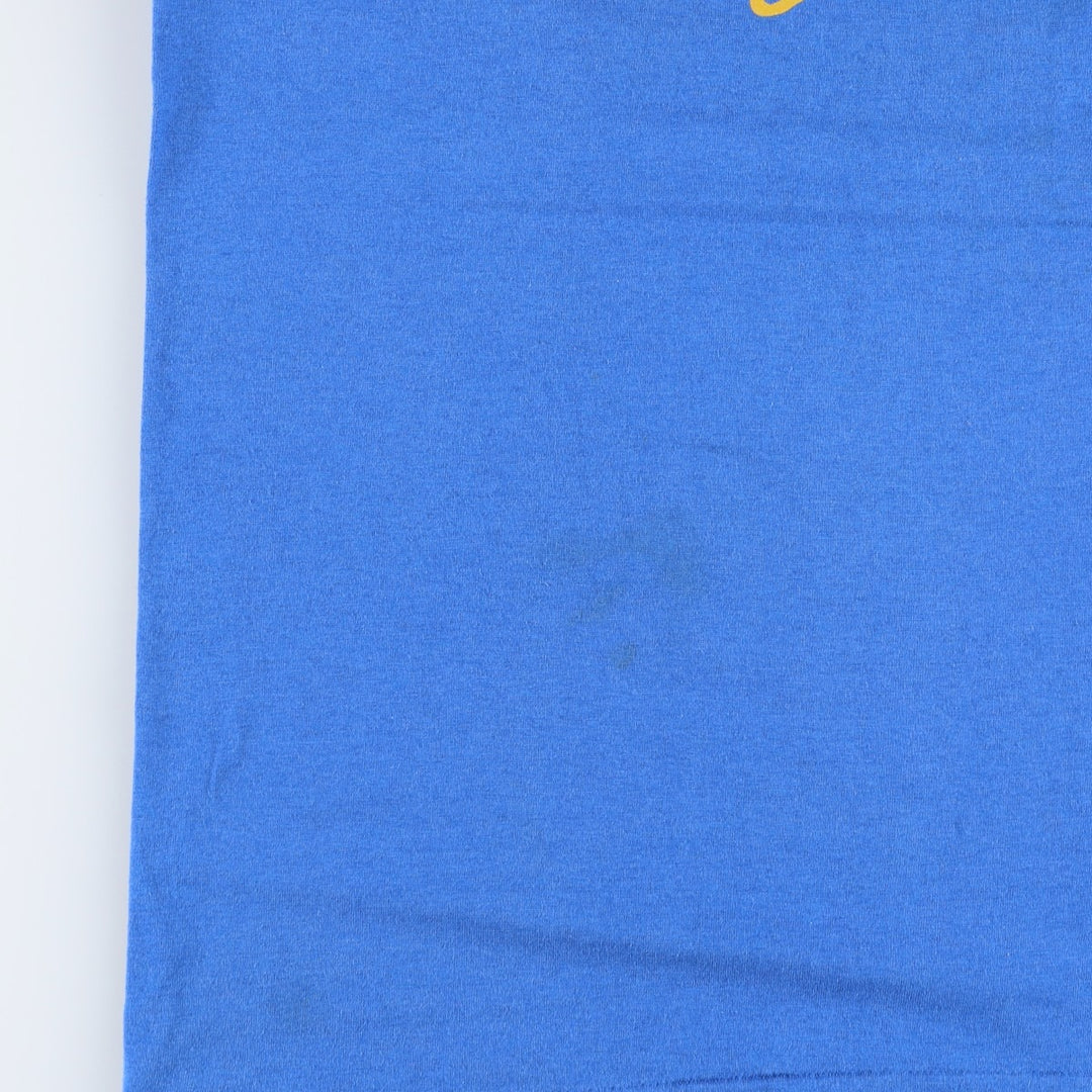 90'S Screen Stars Best Print T-Shirt, Made in Canada, Men's XL equivalent, Vintage cotton blue type Vintage Second Hand