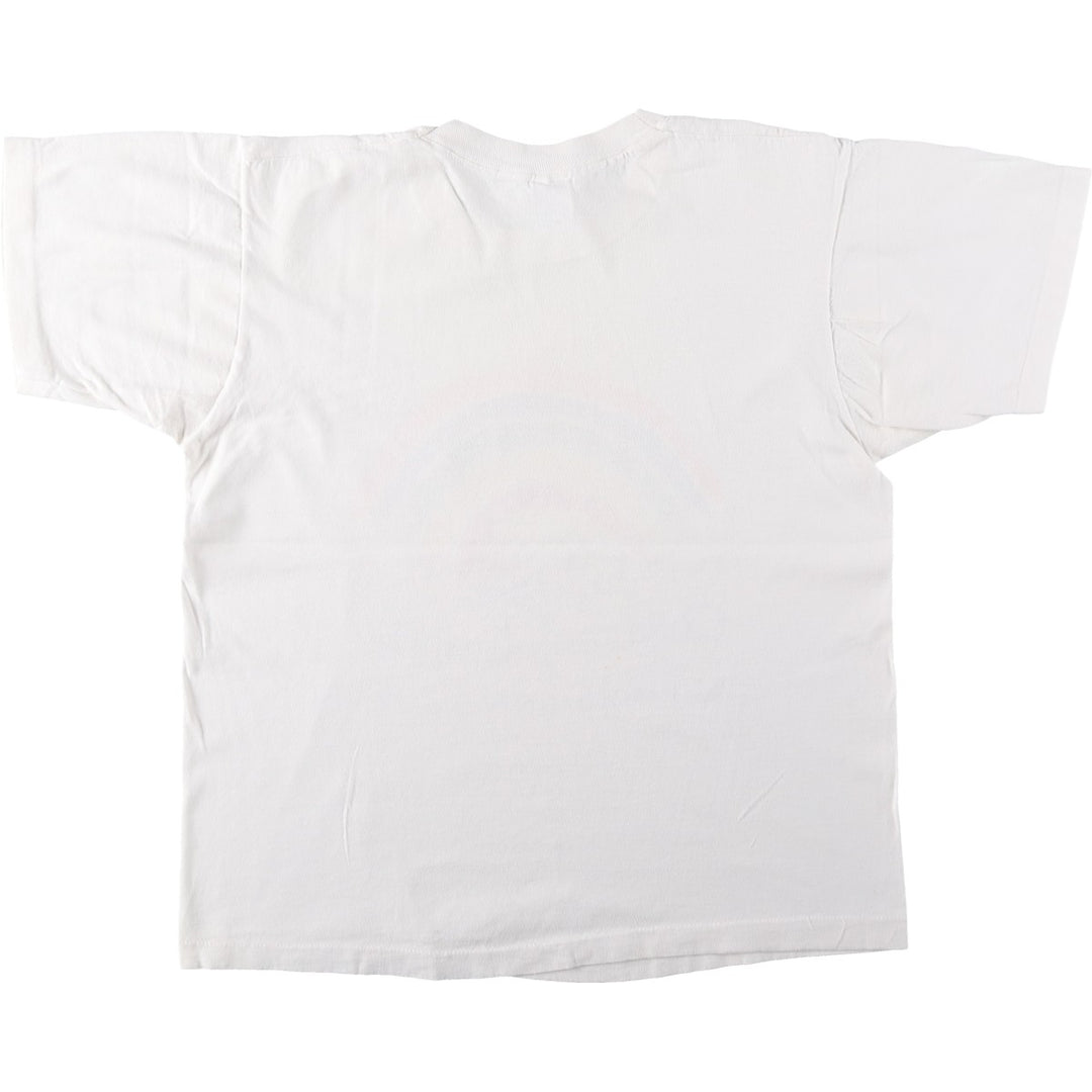 90'S Fruit of the Loom printed T-shirt, made in the USA, men's size L, vintage cotton white type Vintage Second Hand