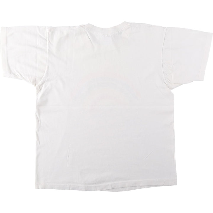 90'S Fruit of the Loom printed T-shirt, made in the USA, men's size L, vintage cotton white type Vintage Second Hand