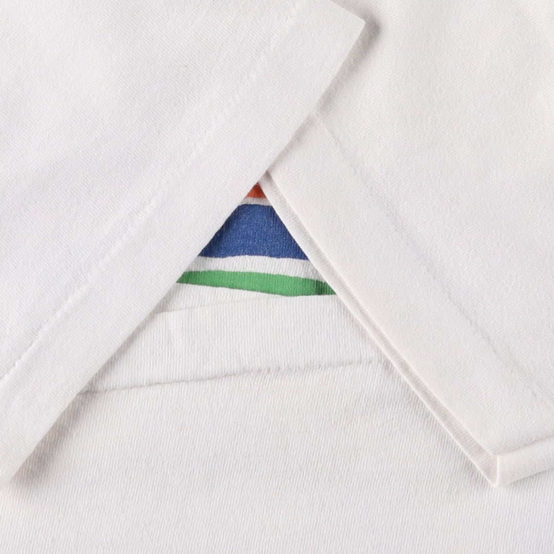 90'S Fruit of the Loom printed T-shirt, made in the USA, men's size L, vintage cotton white type Vintage Second Hand