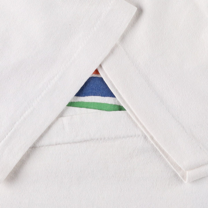 90'S Fruit of the Loom printed T-shirt, made in the USA, men's size L, vintage cotton white type Vintage Second Hand