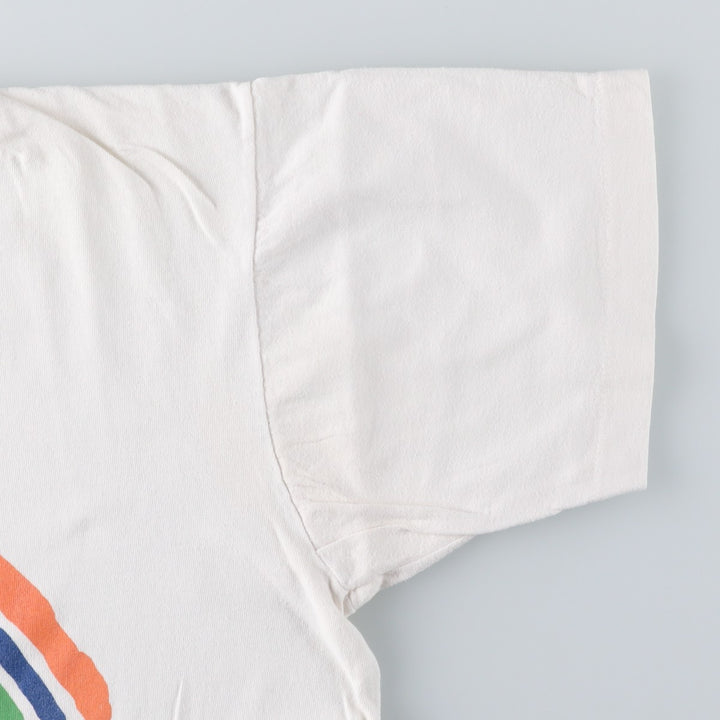 90'S Fruit of the Loom printed T-shirt, made in the USA, men's size L, vintage cotton white type Vintage Second Hand