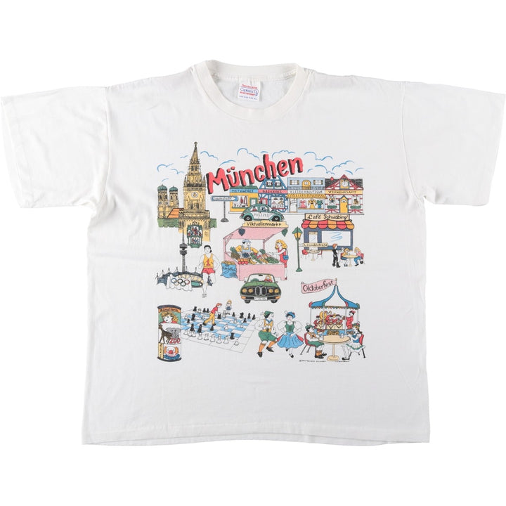 90'S TENNESSEE RIVER HEAVYWEIGHT Print T-Shirt, Made in USA, Men's XL equivalent, Vintage cotton white type Vintage Second Hand