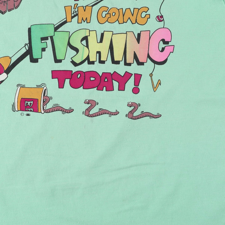90'S Screen Stars Best Printed T-shirt Made in USA Men's XL Vintage cotton Mint green Vintage Second Hand