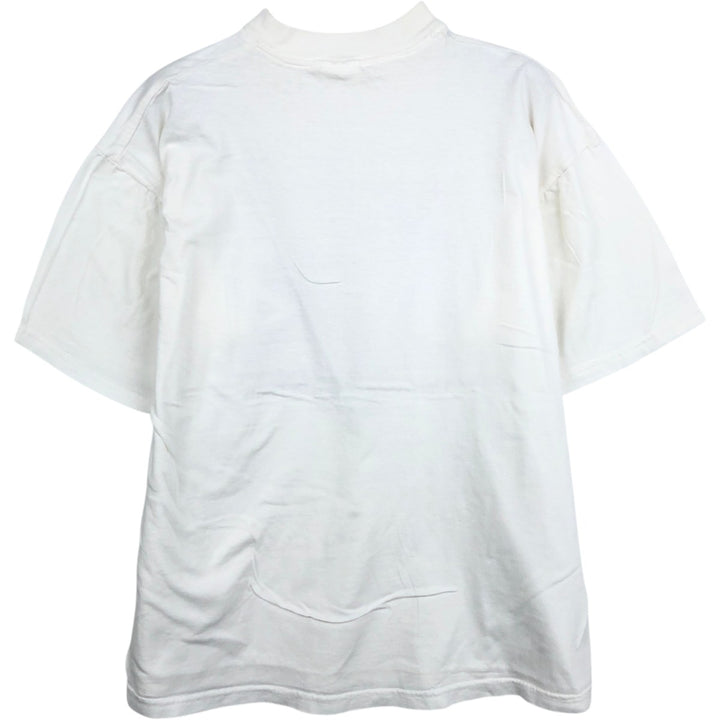 90'S SJM Print T-Shirt, Made in USA, Men's XXL equivalent, Vintage cotton white type Vintage Second Hand