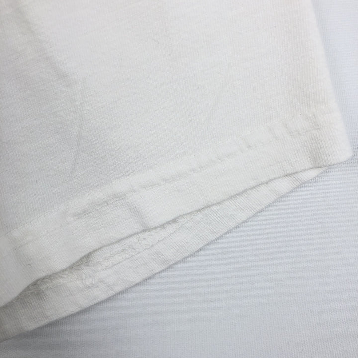 90'S SJM Print T-Shirt, Made in USA, Men's XXL equivalent, Vintage cotton white type Vintage Second Hand