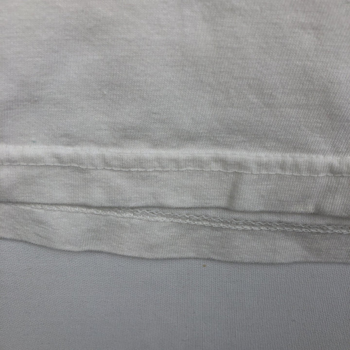 90'S SJM Print T-Shirt, Made in USA, Men's XXL equivalent, Vintage cotton white type Vintage Second Hand