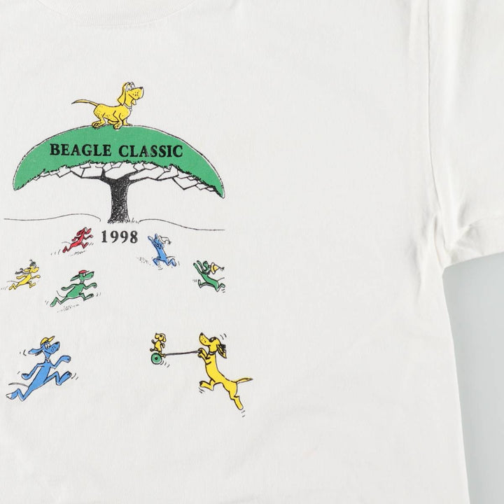 90'S Anvil Printed T-shirt, Men's XL, Vintage cotton white type Vintage Second Hand