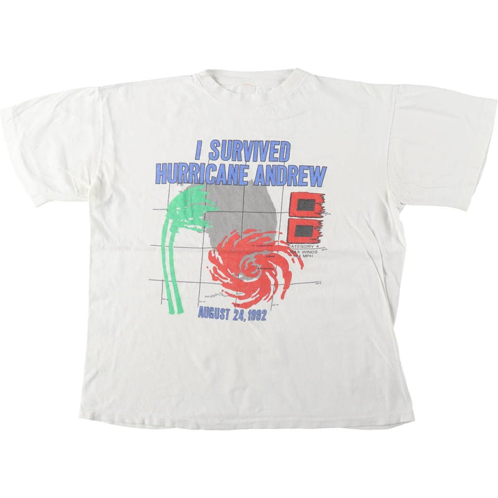 90'S Vintage Printed T-Shirt, Men's Size L unclear white type Vintage Second Hand