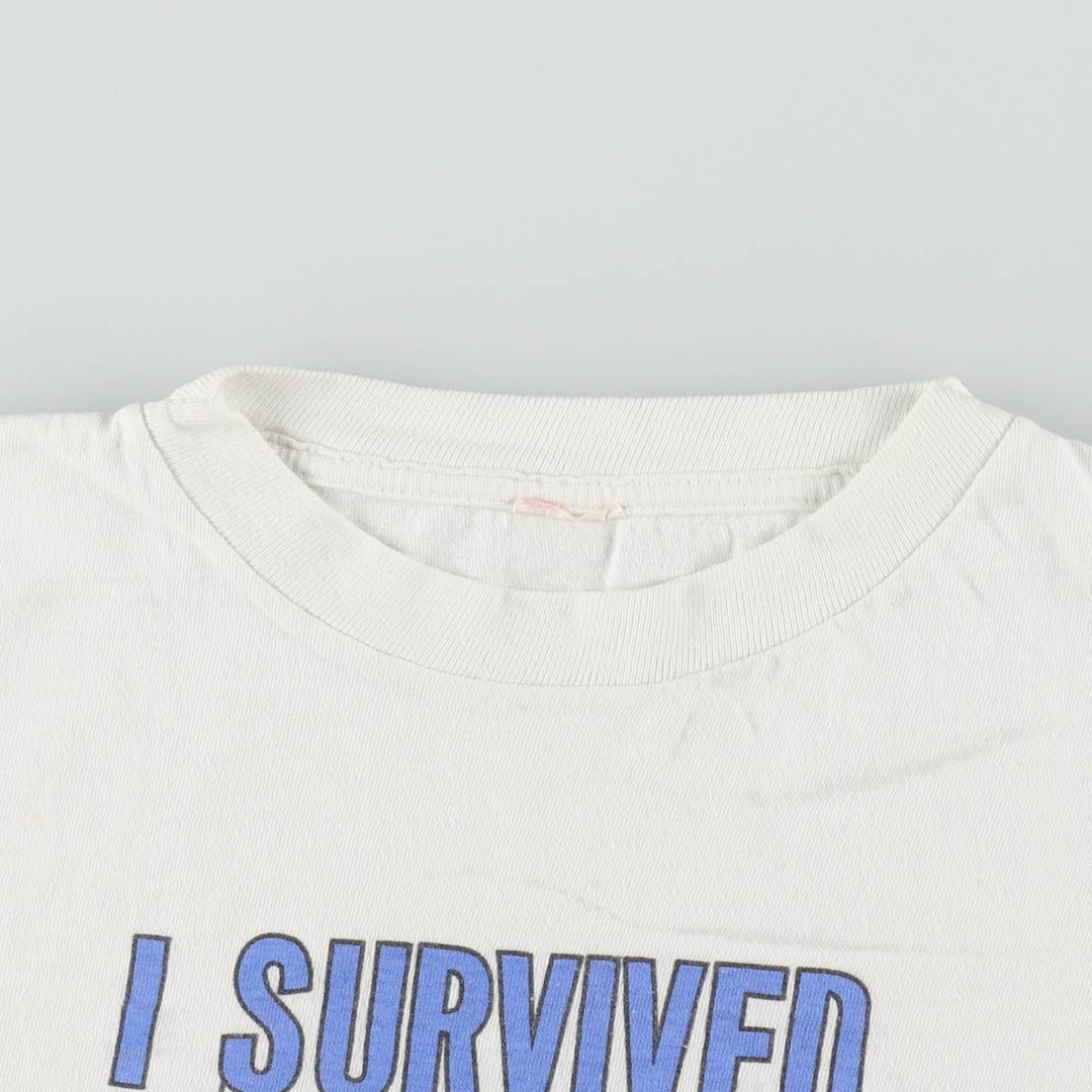 90'S Vintage Printed T-Shirt, Men's Size L unclear white type Vintage Second Hand