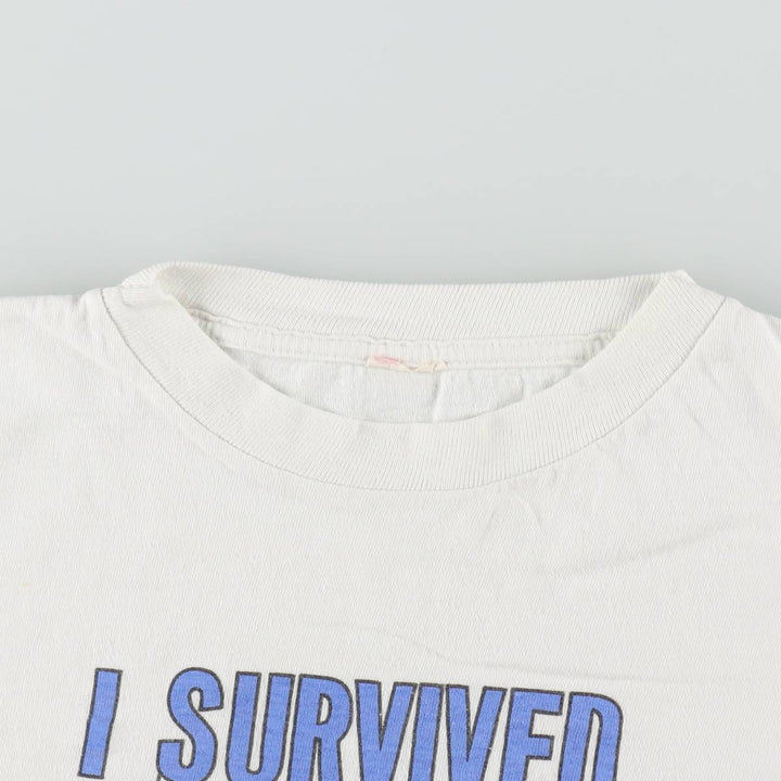 90'S Vintage Printed T-Shirt, Men's Size L unclear white type Vintage Second Hand