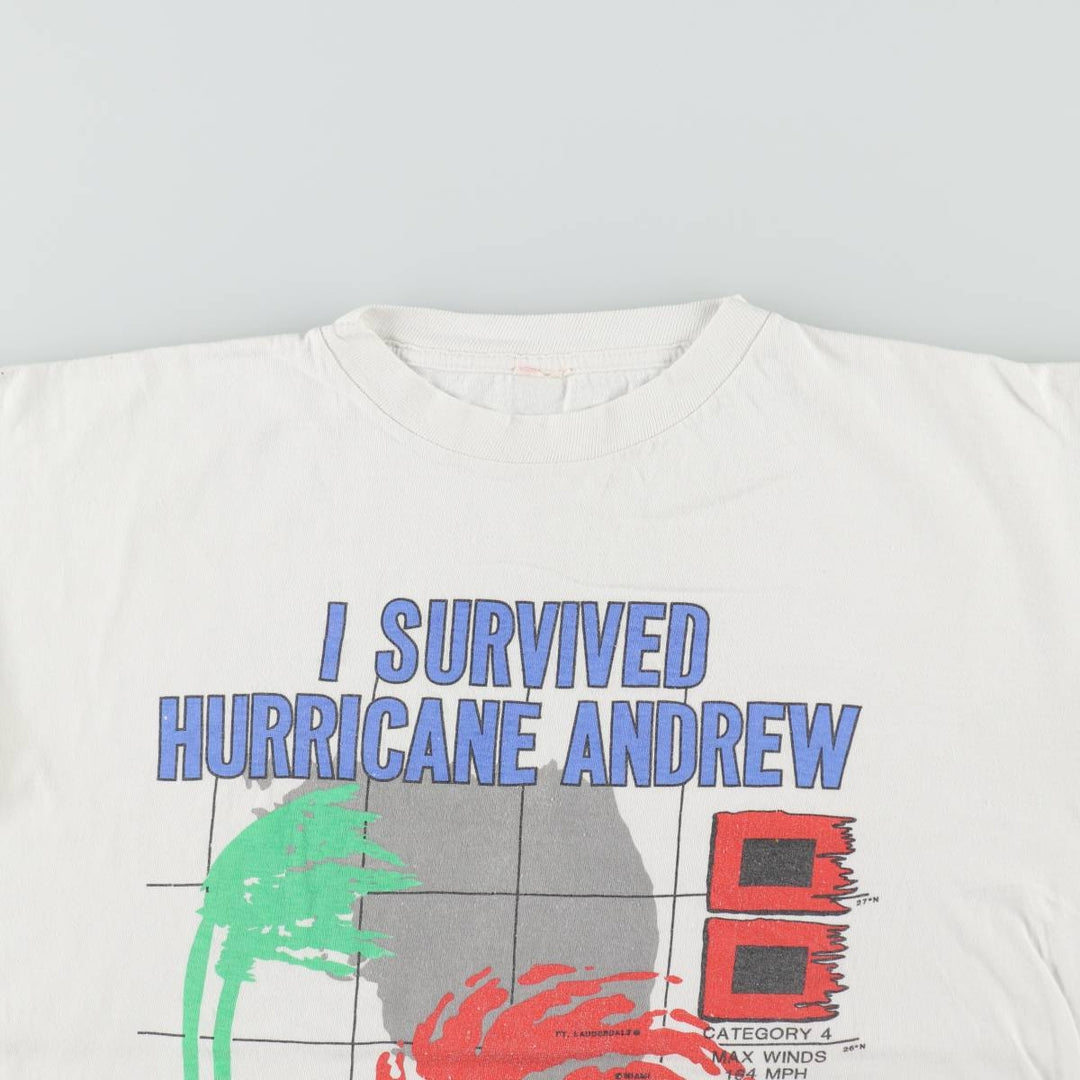90'S Vintage Printed T-Shirt, Men's Size L unclear white type Vintage Second Hand