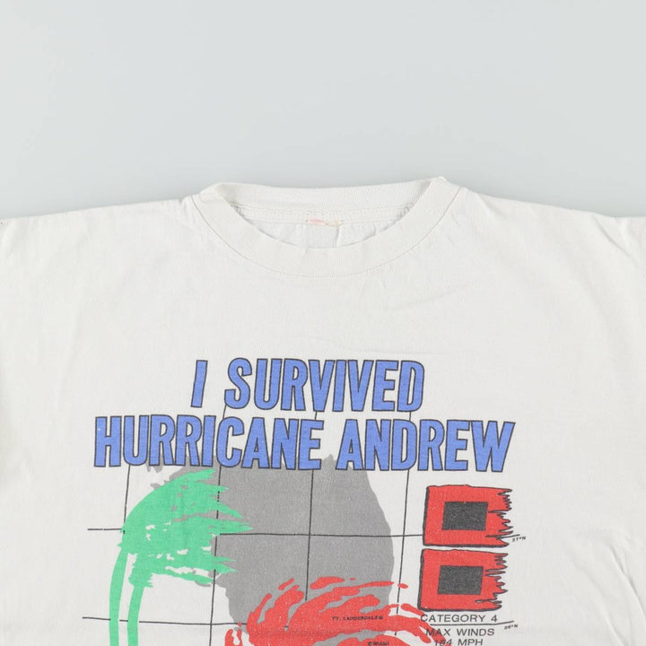 90'S Vintage Printed T-Shirt, Men's Size L unclear white type Vintage Second Hand