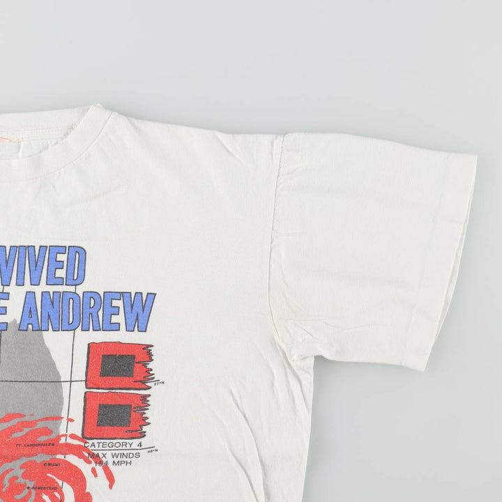 90'S Vintage Printed T-Shirt, Men's Size L unclear white type Vintage Second Hand