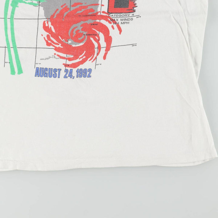 90'S Vintage Printed T-Shirt, Men's Size L unclear white type Vintage Second Hand