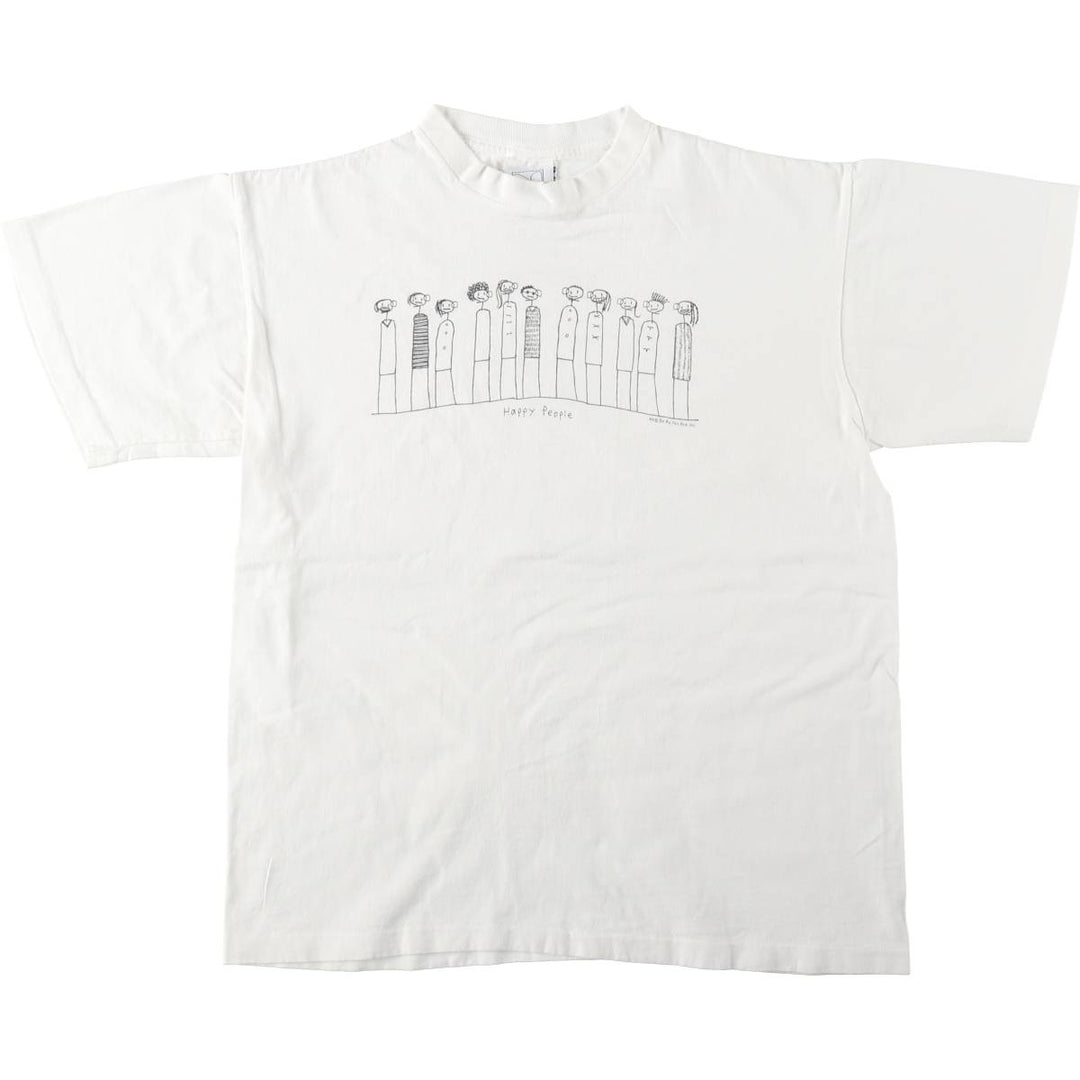90'S Be As You Are Print T-Shirt, Made in USA, Men's Size M (approx.), Vintage cotton white type Vintage Second Hand