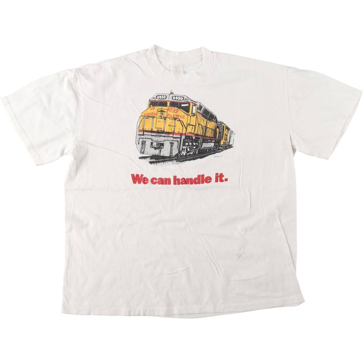 80s-90'S Stedman HI CRU Print T-Shirt, Made in USA, Men's XL equivalent, Vintage cotton white type Vintage Second Hand