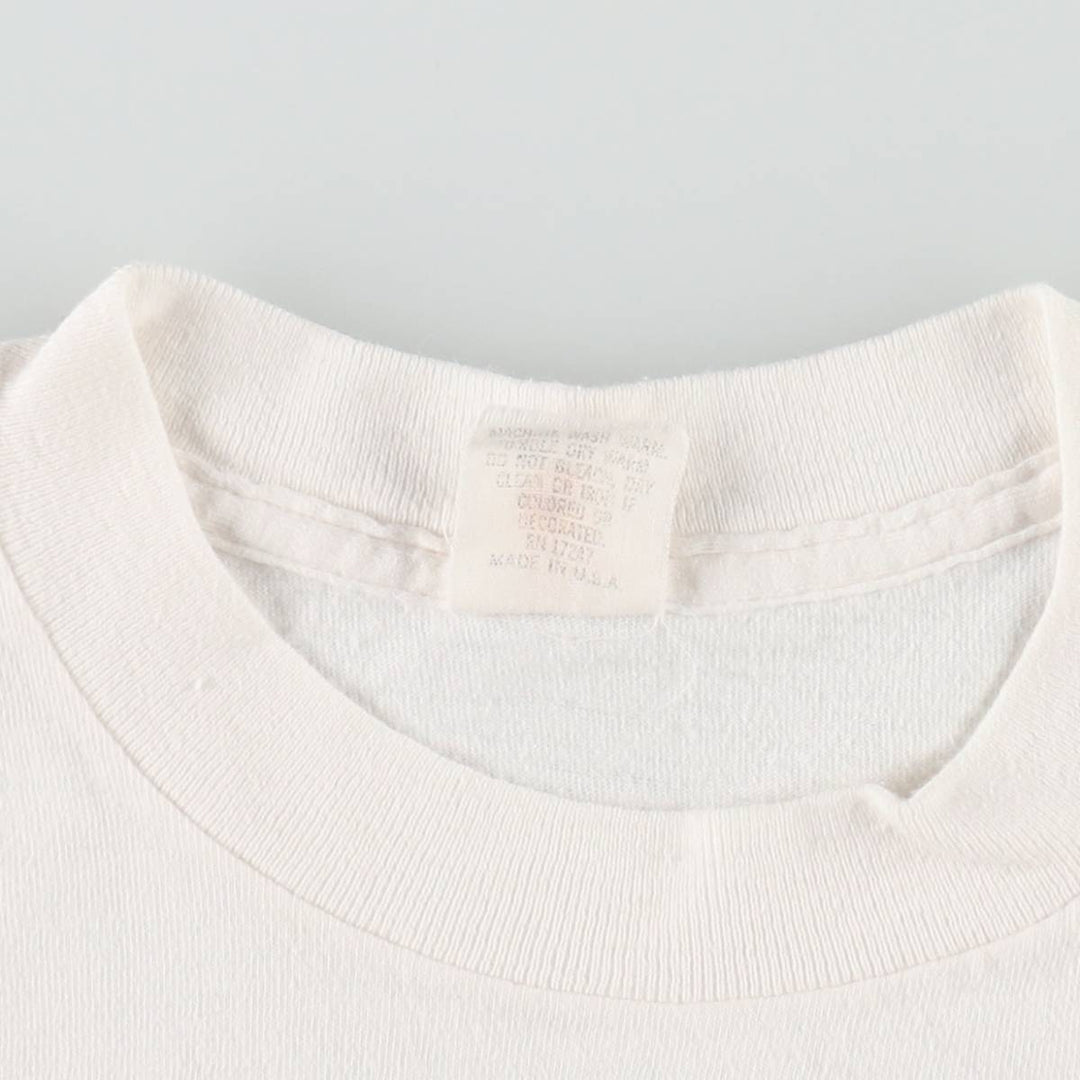 80s-90'S Stedman HI CRU Print T-Shirt, Made in USA, Men's XL equivalent, Vintage cotton white type Vintage Second Hand