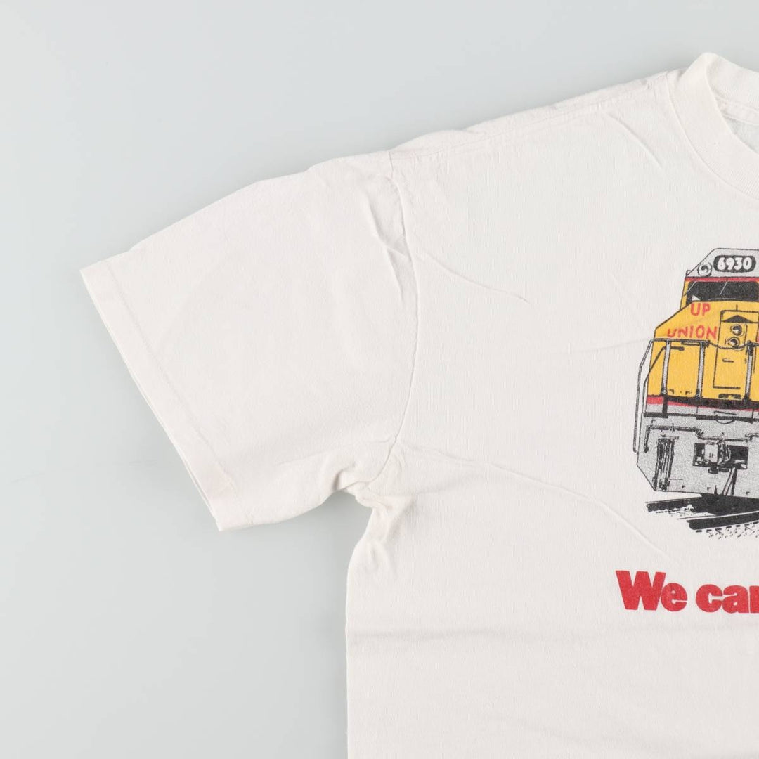 80s-90'S Stedman HI CRU Print T-Shirt, Made in USA, Men's XL equivalent, Vintage cotton white type Vintage Second Hand