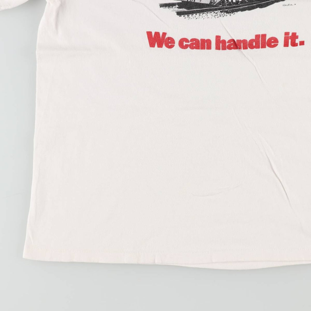 80s-90'S Stedman HI CRU Print T-Shirt, Made in USA, Men's XL equivalent, Vintage cotton white type Vintage Second Hand