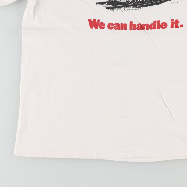 80s-90'S Stedman HI CRU Print T-Shirt, Made in USA, Men's XL equivalent, Vintage cotton white type Vintage Second Hand