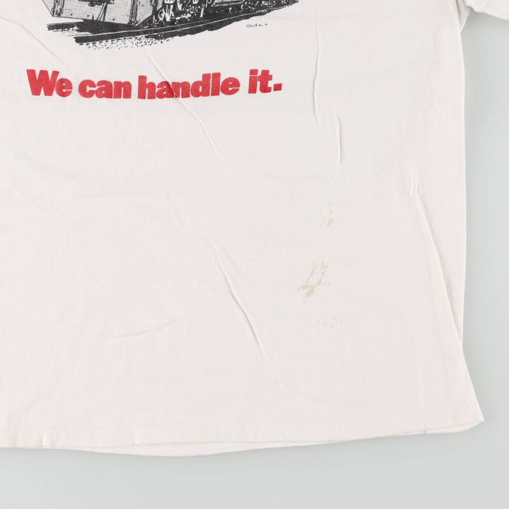 80s-90'S Stedman HI CRU Print T-Shirt, Made in USA, Men's XL equivalent, Vintage cotton white type Vintage Second Hand