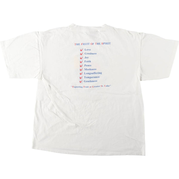 90'S ONEITA Message Print T-Shirt Men's XL Vintage cotton white type Vintage Second Hand
