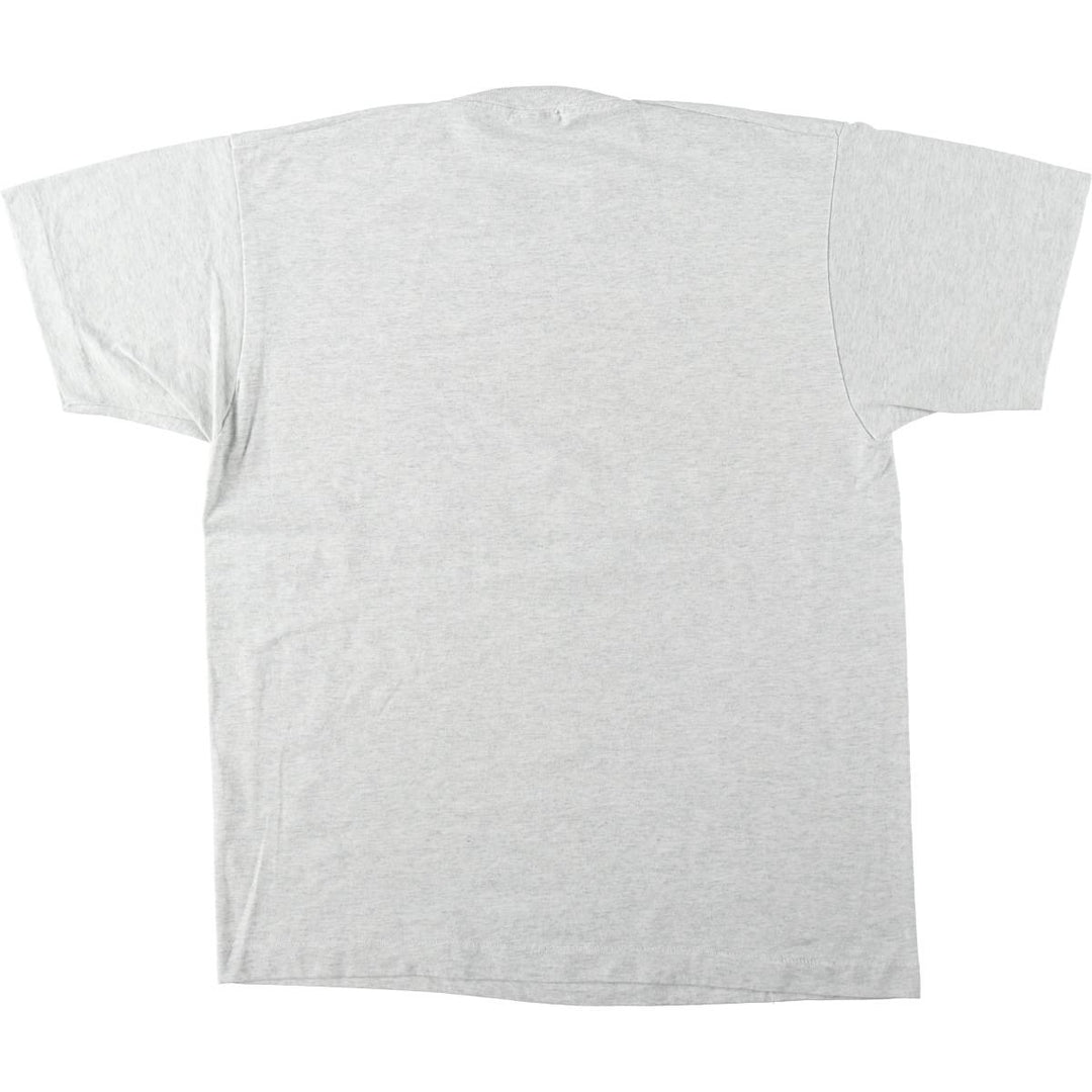 90'S Fruit of the Loom University of Wisconsin Rose Bowl College Advertising Print T-Shirt, Made in USA cotton gray type Vintage Second Hand