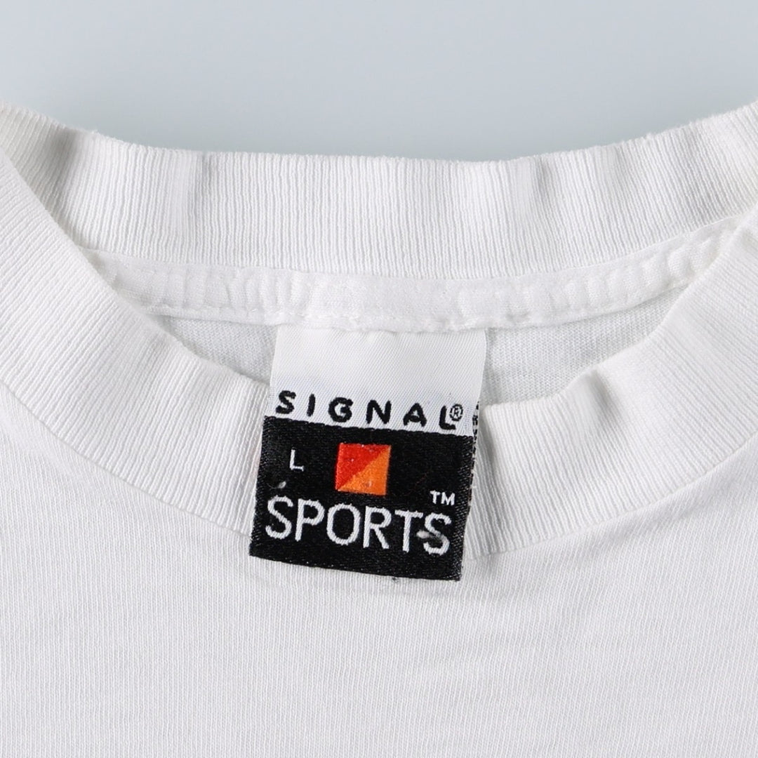 90'S SIGNAL SPORTS Souvenir T-shirt, Made in USA, Men's Size L (approx.), Vintage cotton white type Vintage Second Hand