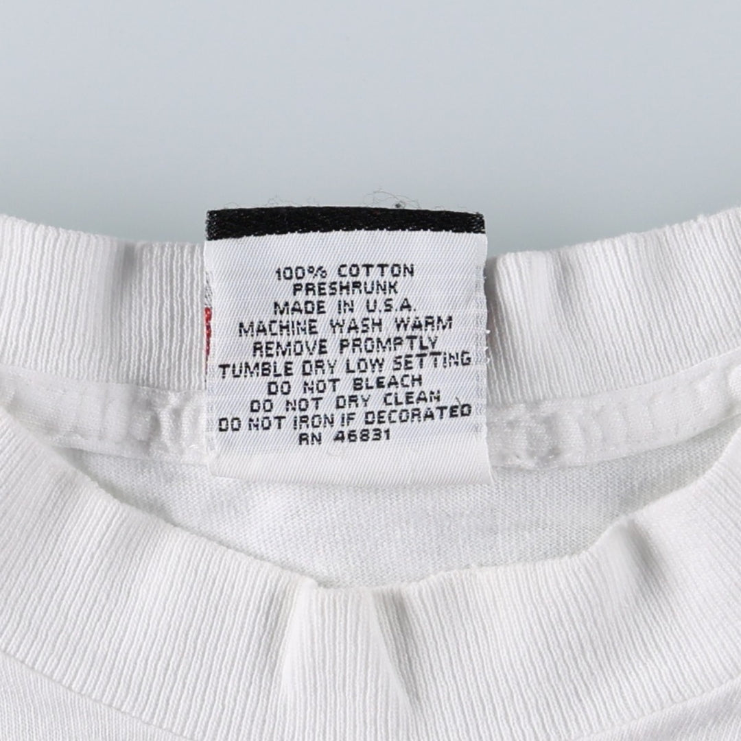 90'S SIGNAL SPORTS Souvenir T-shirt, Made in USA, Men's Size L (approx.), Vintage cotton white type Vintage Second Hand